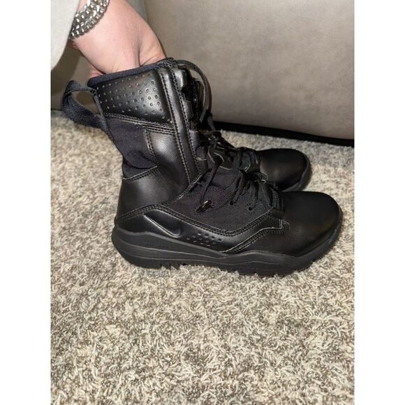 NEW NIKE SFB FIELD 2 8" BLACK MILITARY COMBAT TACTICAL BOOTS AO7507-001 SIZE 6 - Picture 2 of 6